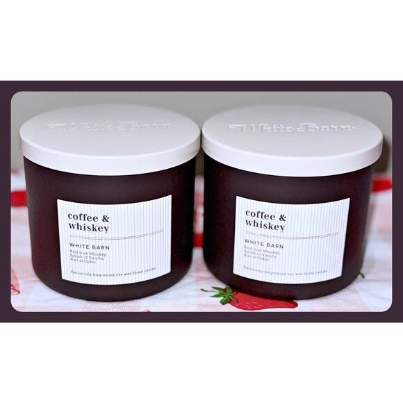Lot of 2 Bath & Body Works Coffee & Whiskey Large 3-Wick Candle 14.5oz - Picture 2 of 5